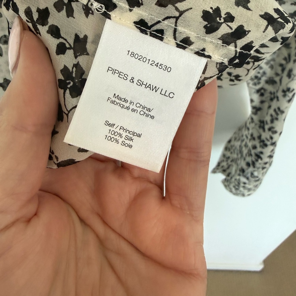 Veronica Beard Finley Silk Blouse Size 6 - Picture 6 of 6